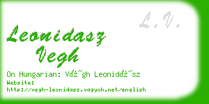 leonidasz vegh business card